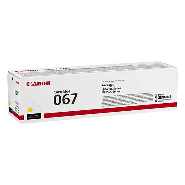Изображение Canon 067 Yellow для сверки маркировки