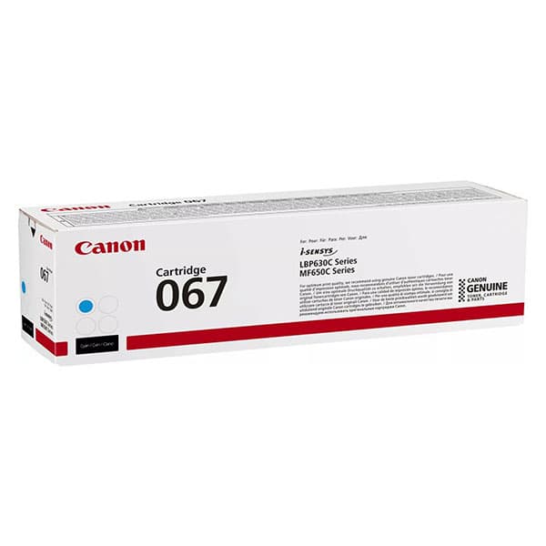 Изображение Canon 067 Cyan для сверки маркировки